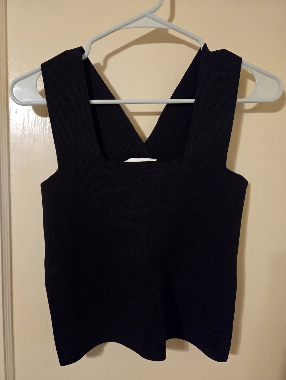 House Of Harlow 1960 Black Square-Neck Tank Top
